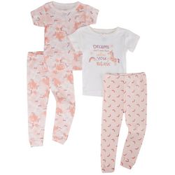 Cutie Pie Baby Baby Girls 4-pc. Unicorn Rainbow Pajama Set