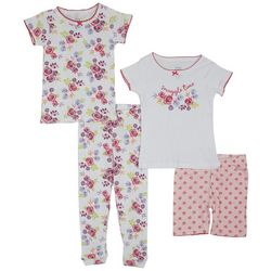 Cutie Pie Baby Baby Girls 4 pc. Snuggle Time Pajama Set
