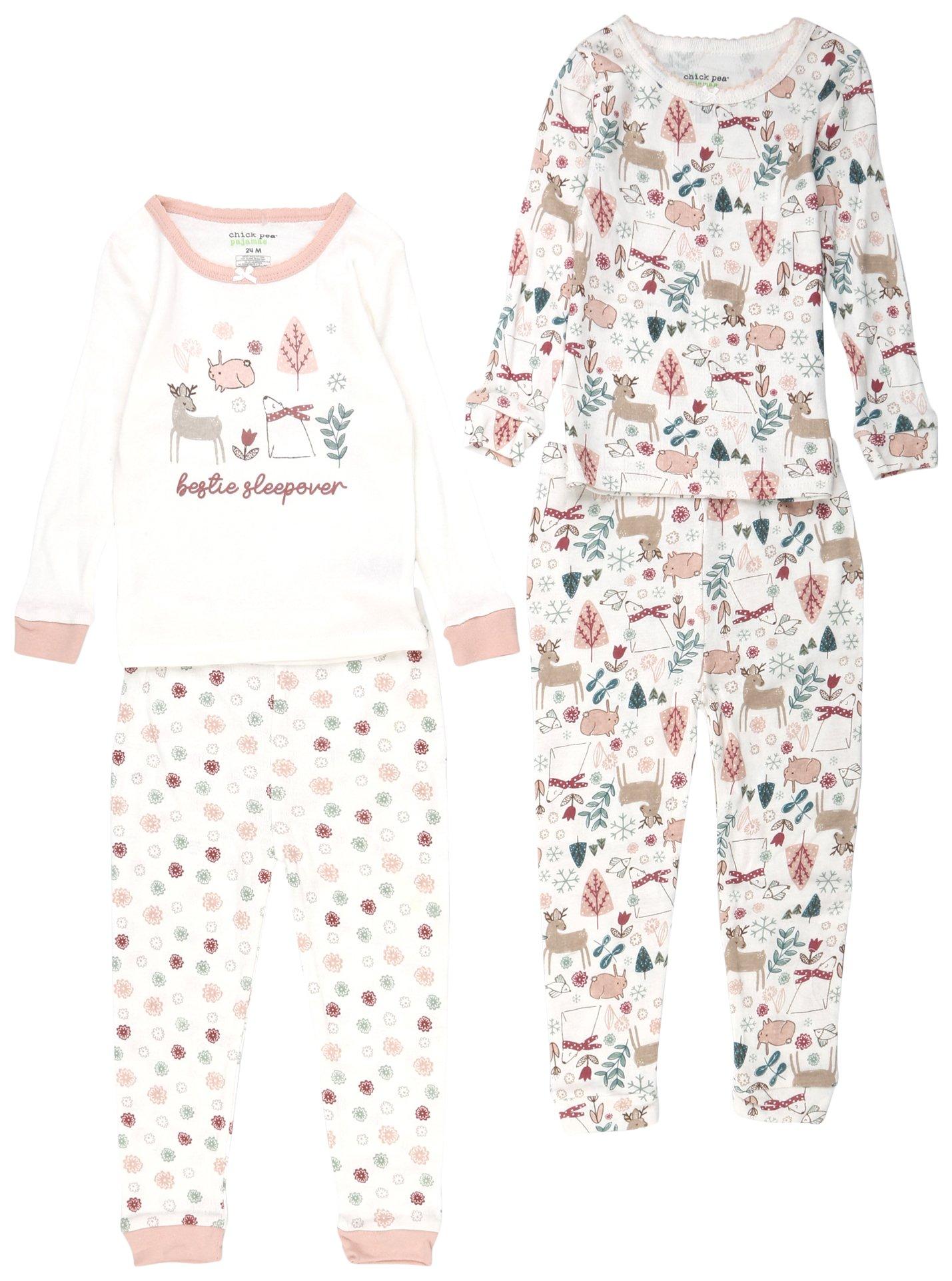 Baby Girls 4 pc. Bestie Sleep Pajama Set