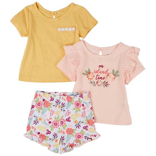 Chick Pea Baby Girls 3-pc. On Island Time