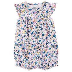 Carters Baby Girls Floral Print Snap-up Romper