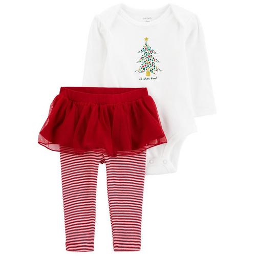 Carters Baby Girls 2-pc. Red Tree Tutu Christmas