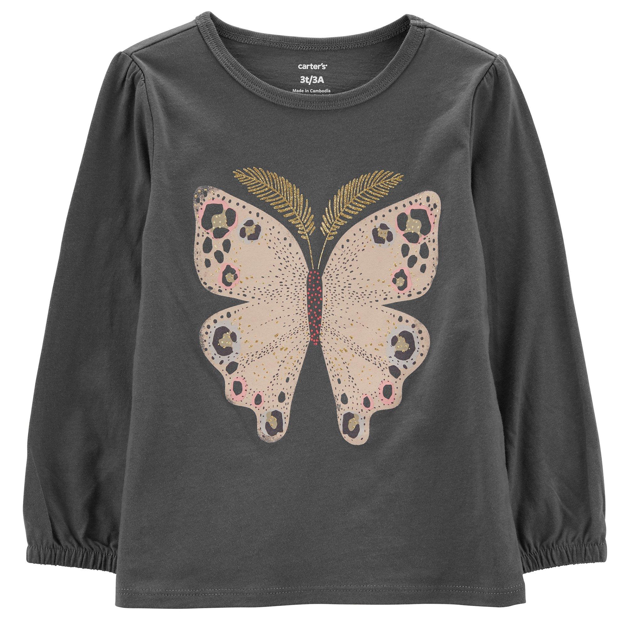 Carters Baby Girls Butterfly Long Sleeve Top