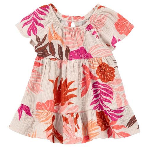 Carters Baby Girls 2-pc. Tropical Leafs Flutter Dress