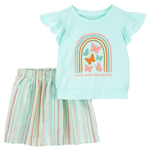 Carters Baby Girls 2-pc. Butterfly Top and Skort