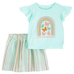 Baby Girls 2-pc. Butterfly Top and Skort Set