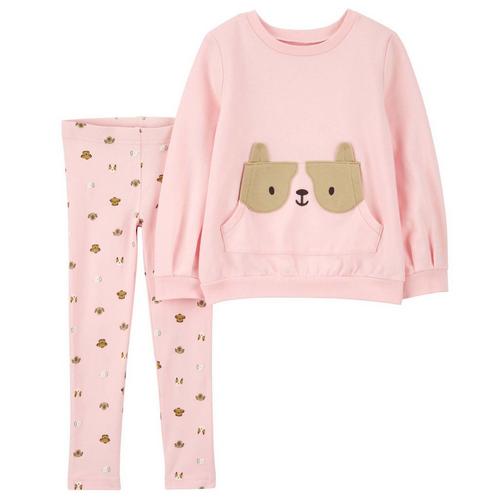 Carters Baby Girls 2pc. Pink Dog Long Sleeve