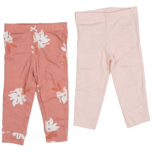Baby Girls 2-pk.100% cotton Pants Set