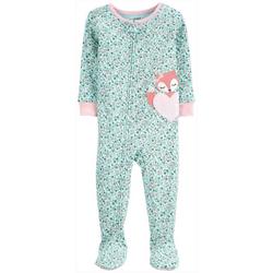 Baby Girls Fox Patch Footed Pajamas