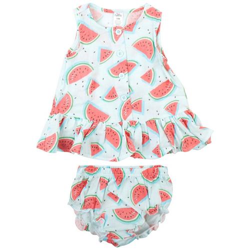 Baby Essentials Baby Girls 2-pc. Watermelon Dress Set