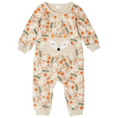Baby Essentials Baby Girls Fox Harvest Print Bodysuit