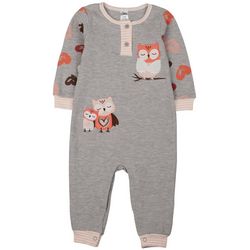 Baby Essentials  Baby Girls Owl Love Long Sleeve Bodysuit