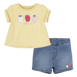 Baby Girls 2 pc. Fruity Top And Short Set