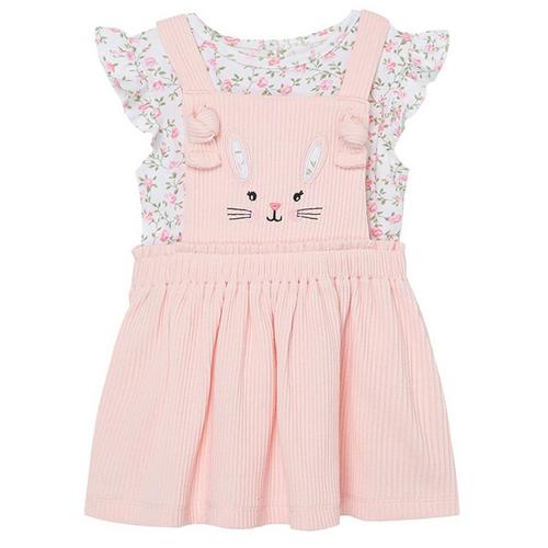 Little Me Baby Girls 2-pc. Bunny Floral Jumper