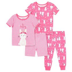 Little Me Baby Girls 4-pc. Be Amazing Bunny Pajama Set