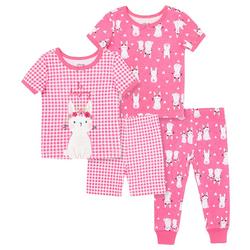 Baby Girls 4-pc. Be Amazing Bunny Pajama Set