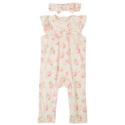 Baby Girls Roses Jumpsuit