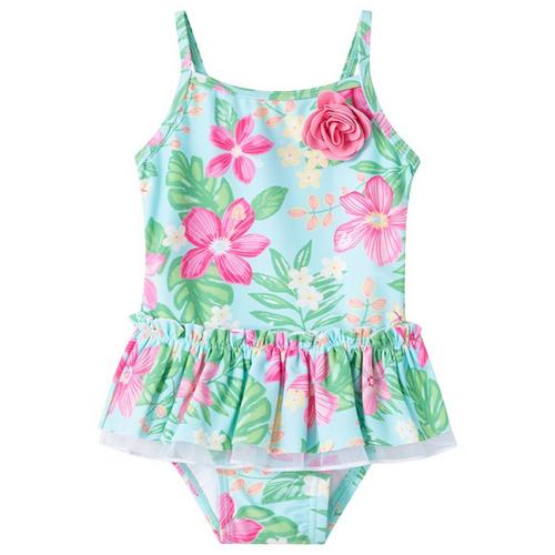 Little Me Baby Girls Tropical Peplum Swimsuit