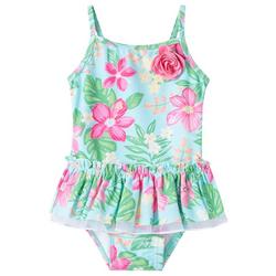 Baby Girls Tropical Peplum Swimsuit
