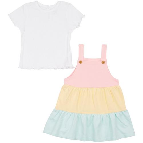 Little Me Baby Girls 2 Pc. Colorblock Dress
