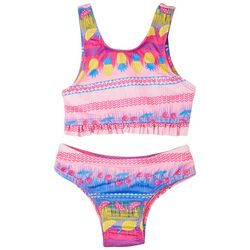 Pink Platinum Baby Girls 2-pc. Pineapple Swimsuit