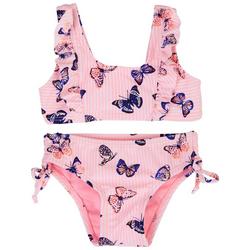 Baby Girls 2-pc. Butterfly Swimsuit Set