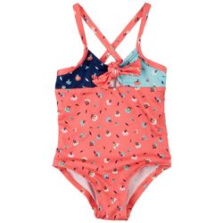 Pink Platinum Baby Girls Ditsy Floral Patchwork Swimsuit