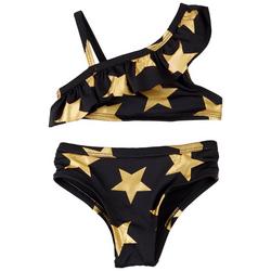 Baby Girls 2-pc. Foil Star Swimsuit