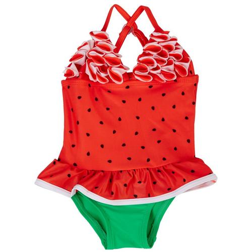 Floatimini Baby Girls Watermelon Swimsuit