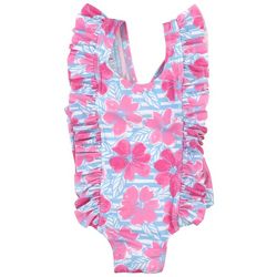 Floatimini Baby Girls 1-pc. Cosmo Floral Straps Swimsuit