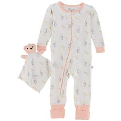 Sleep On It Baby Girls All Over Bunny Pajama