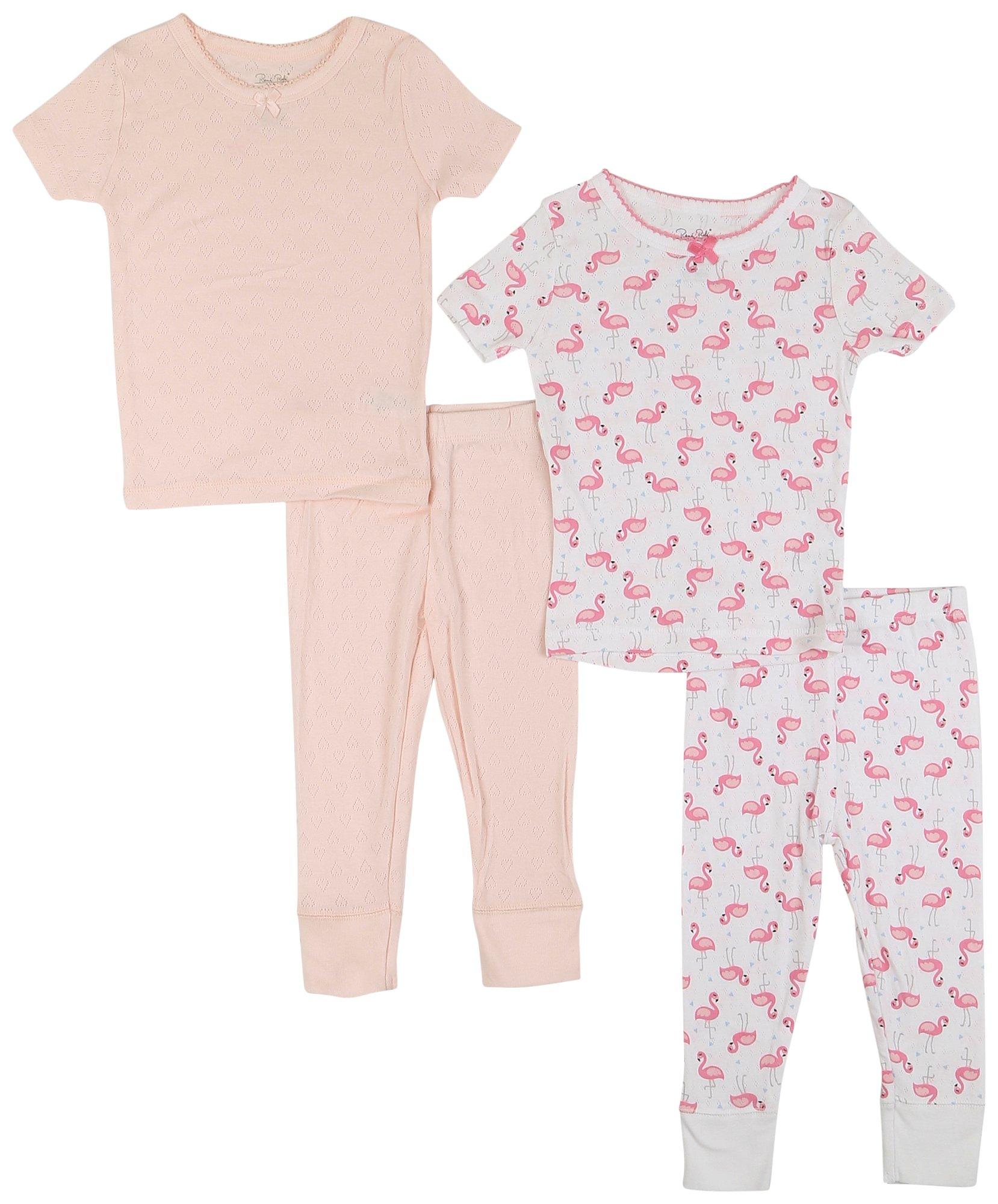 Baby Girls 4-pc. Flamingo Set