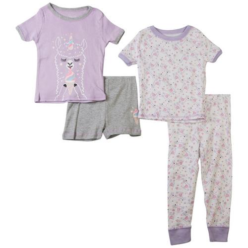 Rene Rofe Baby Girls 4-pc. Pajama Set