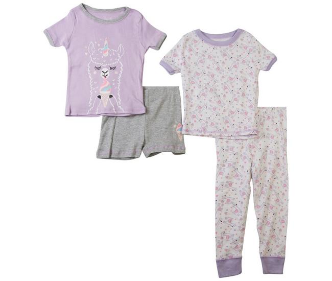 Rene Rofe Baby Girls 4-pc. Pajama Set