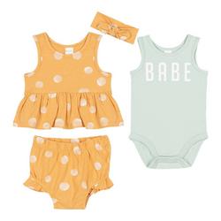 Baby Girls 4-pc. Babe Diaper Cover Set