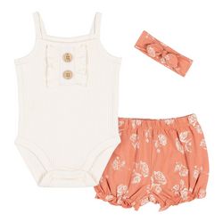 PL Baby Baby Girls 3-pc. Rose Diaper Cover Set