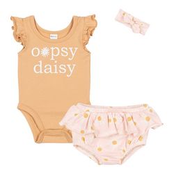 PL Baby Baby Girls 3-pc. Oopsy Daisy Diaper Cover Set