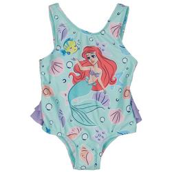 Baby Girls 1-pc. Coastal Print Ariel Swimsuit