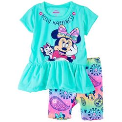 Minnie Mouse Baby Girls 2-pc. Hello Happiness Short Set