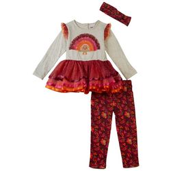 Baby Girls 3-pc. Turkey Tutu Dress & Legging Set