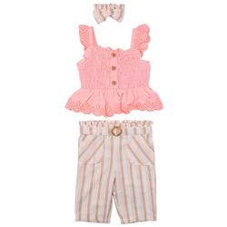 Baby Girls 2-Pc. Culotte Smocked Top Set