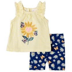 Baby Girls 2-pc. Sunflower Short Set