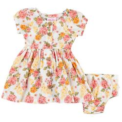 Baby Girls 2-pc. Floral Short Sleeve Dress Set