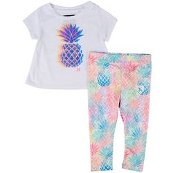 Hurley Baby Girls 2-pc. Geometric Pineapple Pant Set