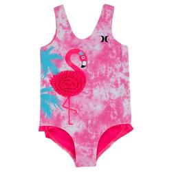 Baby Girls Flamingo Ruffle Swimsuit