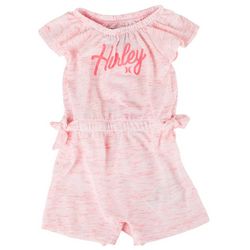 Hurley Baby Girls Solid 2 Bows Off The Shoulder Romper
