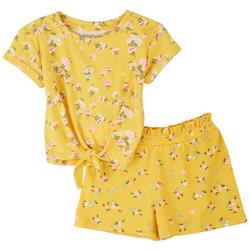 Baby Girls 2-pc. Floral Tie Front Short Set