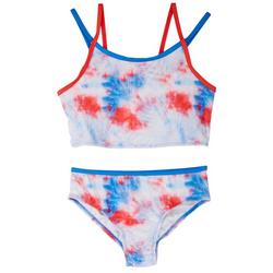 Baby Girls 2-pc. Americana Tie Dye Bikini Set
