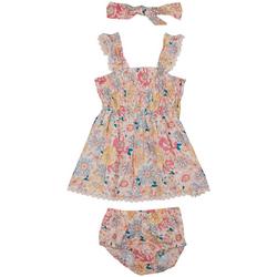 Baby Girls 3-pc. Floral Dress Set
