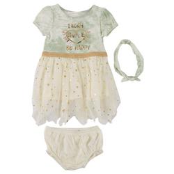 Baby Girls 2-pc. Be Happy Sequin Dress Set